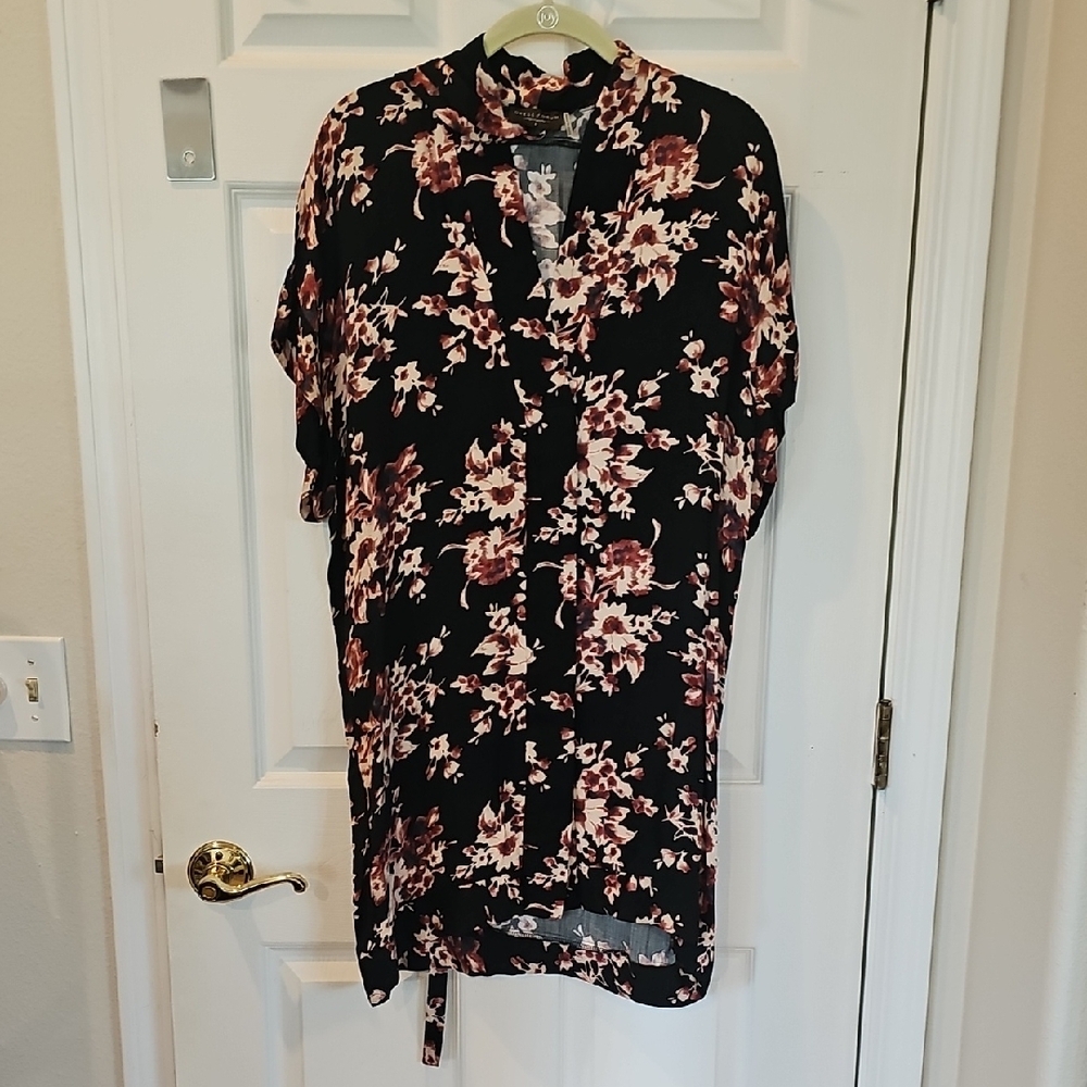 Floral Black and Pink Dress